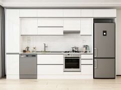 Alvinka 375X240 Cm High Gloss Mutfak Dolabı Mbb-E90B45S40-1 High Gloss | Beyaz - Mdf