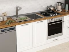 Alvinka 310X210 Cm Klasik Mebran Mutfak Dolabı M-E80S60S50-2 Mebran | Beyaz - Suntalam