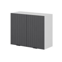 Alvinka Mutfak Modül Mbr_B Üst 2Dk1R 90-H72Cm Dolap Beyaz Antrasit Suntalam