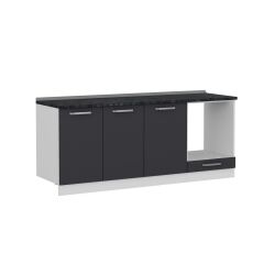 Minar 200 Cm Mutfak Dolabı Beyaz Antrasit 200-A6-Alt Modül