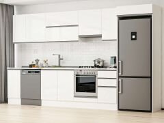 Alvinka 375X222 Cm High Gloss Mutfak Dolabı Mb-E90S40S45-1 High Gloss | Beyaz - Suntalam