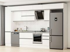 Alvinka 375X240 Cm High Gloss Mutfak Dolabı Mbb-E90B45S40-2 High Gloss | Beyaz - Suntalam