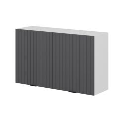 Alvinka Mutfak Modül Mbr_B Üst 2Dk1R 120-H72Cm Dolap Beyaz Antrasit Mdf