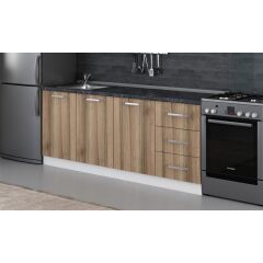 Minar 200 Cm Mutfak Dolabı Beyaz Dore 200-D2-Alt Modül