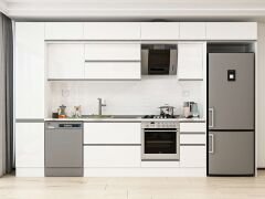 Alvinka 375X240 Cm High Gloss Mutfak Dolabı Mbb-E90B45S40-2 High Gloss | Beyaz - Mdf