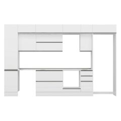 Alvinka 375X240 Cm High Gloss Mutfak Dolabı Mbb-E90B45S40-2 High Gloss | Beyaz - Mdf