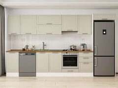 Alvinka 375X222 Cm Klasik Mebran Mutfak Dolabı Mb-E80S45S50-1 Mebran | Kumtaşı - Suntalam