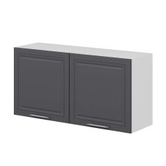 Alvinka Mutfak Modül Mbr_C Üst 2Dk1R 120-H60Cm Dolap Beyaz Antrasit Mdf