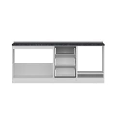 Minar 200 Cm Mutfak Dolabı Beyaz Dore 200-D3-Alt Modül