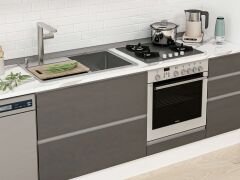 Alvinka 375X240 Cm High Gloss Mutfak Dolabı Mbb-E90B45S40-2 High Gloss | Antrasit - Suntalam