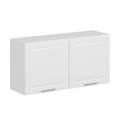 Alvinka Mutfak Modül Mbr_C Üst 2Dk1R 120-H60Cm Dolap Beyaz Beyaz Mdf