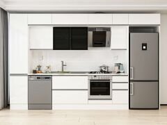 Alvinka 375X240 Cm High Gloss Mutfak Dolabı Mbb-E90B45S40-3 High Gloss | Beyaz - Suntalam