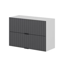 Alvinka Mutfak Modül Mbr_B Üst 2Yk1R 90-H60Cm Dolap Beyaz Antrasit Mdf