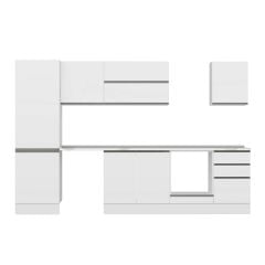 Alvinka 310X210 Cm High Gloss Mutfak Dolabı M-E80S60S50-2 High Gloss | Beyaz - Suntalam