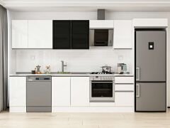 Alvinka 375X222 Cm High Gloss Mutfak Dolabı Mb-E90S40S45-3 High Gloss | Beyaz - Suntalam