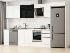 Alvinka 375X222 Cm High Gloss Mutfak Dolabı Mb-E90S40S45-3 High Gloss | Beyaz - Suntalam