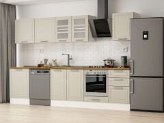 Alvinka 310X210 Cm Klasik Mebran Mutfak Dolabı M-E80S60S50-3 Mebran | Kumtaşı - Mdf