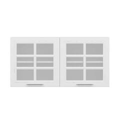 Alvinka Mutfak Modül Mbr_C Üst 2Dk1R 120-H60Cm Dolap Cam Beyaz Beyaz Suntalam