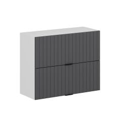 Alvinka Mutfak Modül Mbr_B Üst 2Yk1R 90-H72Cm Dolap Beyaz Antrasit Mdf