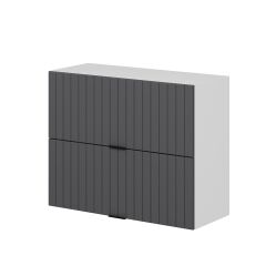 Alvinka Mutfak Modül Mbr_B Üst 2Yk1R 90-H72Cm Dolap Beyaz Antrasit Mdf