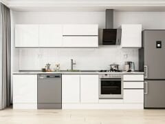 Alvinka 310X210 Cm High Gloss Mutfak Dolabı M-E80S60S50-2 High Gloss | Beyaz - Mdf