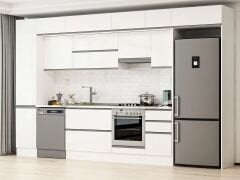 Alvinka 380X240 Cm High Gloss Mutfak Dolabı Mbb-E90B45S45-1 High Gloss | Beyaz - Mdf