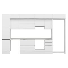 Alvinka 380X240 Cm High Gloss Mutfak Dolabı Mbb-E90B45S45-1 High Gloss | Beyaz - Mdf