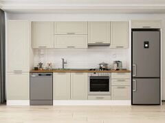 Alvinka 400X222 Cm Klasik Mebran Mutfak Dolabı Mbb-E90B60S50-1 Mebran | Kumtaşı - Suntalam