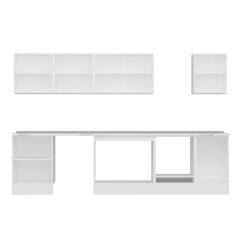 Alvinka 310X210 Cm High Gloss Mutfak Dolabı M-E80S60S50-2 High Gloss | Antrasit - Suntalam