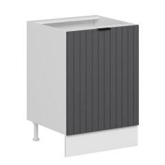 Alvinka Mutfak Modül Mbr_B Alt 1K1R 60Cm Dolap Beyaz Antrasit