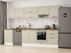 Alvinka 320X210 Cm Klasik Mebran Mutfak Dolabı M-E80S60S60-1 Mebran | Kumtaşı - Suntalam