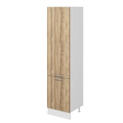 Alvinka Mutfak Modül Duz 60-H240Cm Boy Dolabı Beyaz Dore Mdf