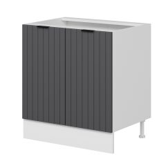 Alvinka Mutfak Modül Mbr_B Alt 2K1R 80Cm Dolap Beyaz Antrasit