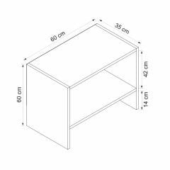 Alvinka Mutfak Modül Mbr_B Üst 1Dk 60-60-H72Cm Asp Dolap Beyaz Antrasit Suntalam