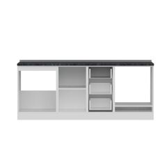 Minar 205 Cm Mutfak Dolabı Beyaz Dore 205-D3-Alt Modül