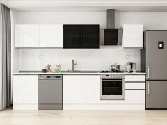 Alvinka 310X210 Cm High Gloss Mutfak Dolabı M-E80S60S50-3 High Gloss | Beyaz - Suntalam