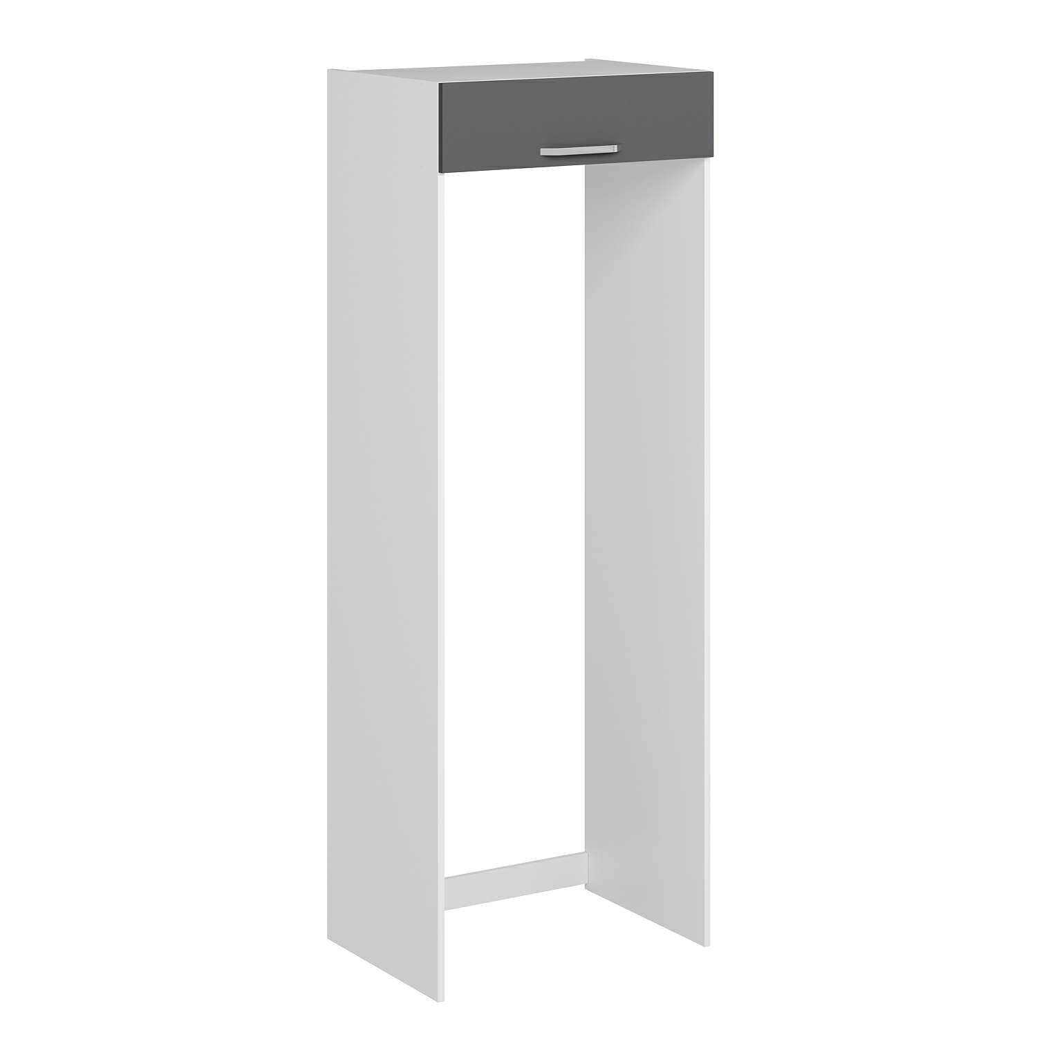 Alvinka Mutfak Modül Duz 80-H222Cm Buz Dolabı Beyaz Antrasit Suntalam