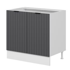 Alvinka Mutfak Modül Mbr_B Alt 2K1R 90Cm Dolap Beyaz Antrasit