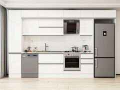 Alvinka 380X240 Cm High Gloss Mutfak Dolabı Mbb-E90B45S45-2 High Gloss | Beyaz - Mdf