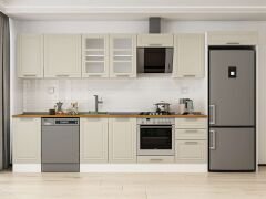 Alvinka 375X222 Cm Klasik Mebran Mutfak Dolabı Mb-E80S45S50-3 Mebran | Kumtaşı - Suntalam