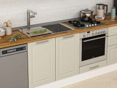 Alvinka 320X210 Cm Klasik Mebran Mutfak Dolabı M-E80S60S60-1 Mebran | Kumtaşı - Mdf