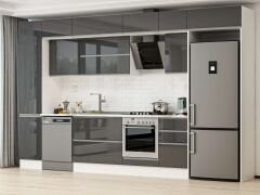 Alvinka 380X240 Cm High Gloss Mutfak Dolabı Mbb-E90B45S45-2 High Gloss | Antrasit - Mdf