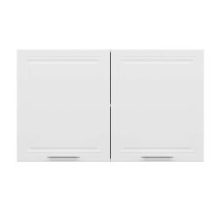 Alvinka Mutfak Modül Mbr_C Üst 2Dk1R 120-H72Cm Dolap Beyaz Beyaz Mdf