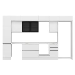 Alvinka 380X240 Cm High Gloss Mutfak Dolabı Mbb-E90B45S45-3 High Gloss | Beyaz - Suntalam