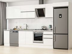 Alvinka 380X222 Cm High Gloss Mutfak Dolabı Mb-E90S40S50-2 High Gloss | Beyaz - Mdf