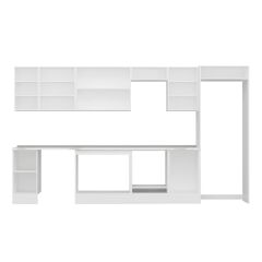 Alvinka 380X222 Cm High Gloss Mutfak Dolabı Mb-E90S40S50-2 High Gloss | Beyaz - Mdf