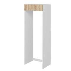 Alvinka Mutfak Modül Duz 80-H222Cm Buz Dolabı Beyaz Dore Mdf