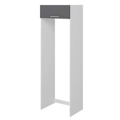 Alvinka Mutfak Modül Duz 80-H240Cm Buz Dolabı Beyaz Antrasit Suntalam