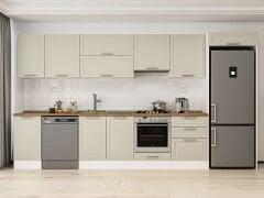 Alvinka 385X222 Cm Klasik Mebran Mutfak Dolabı Mb-E80S45S60-1 Mebran | Kumtaşı - Suntalam