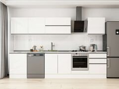 Alvinka 320X210 Cm High Gloss Mutfak Dolabı M-E80S60S60-2 High Gloss | Beyaz - Suntalam